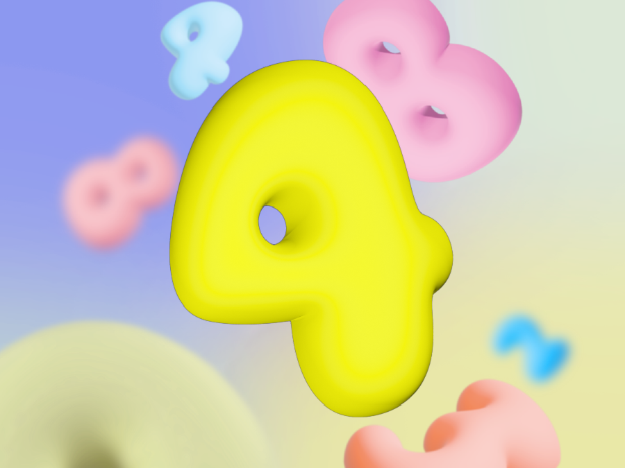 Miniatura 9 do modelo 3D Bubble numbers wall art