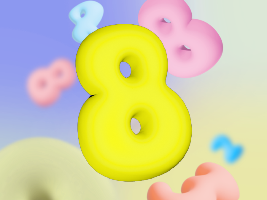Miniatura 17 do modelo 3D Bubble numbers wall art