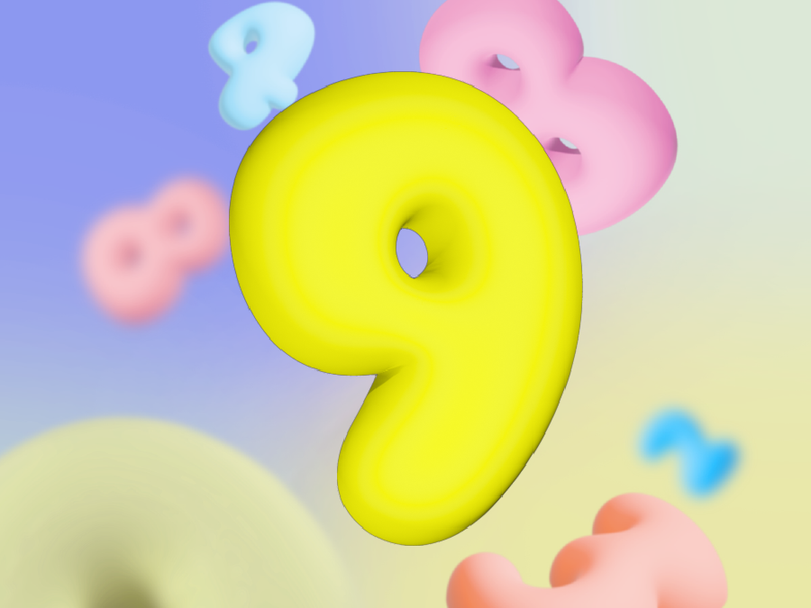 Miniatura 19 do modelo 3D Bubble numbers wall art