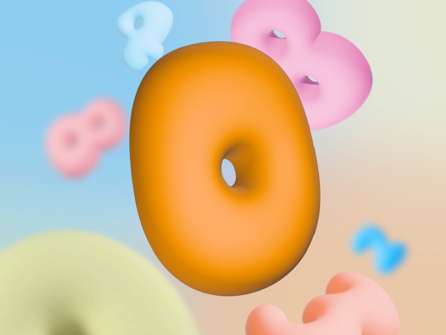 Miniatura 2 do modelo 3D Bubble numbers wall art