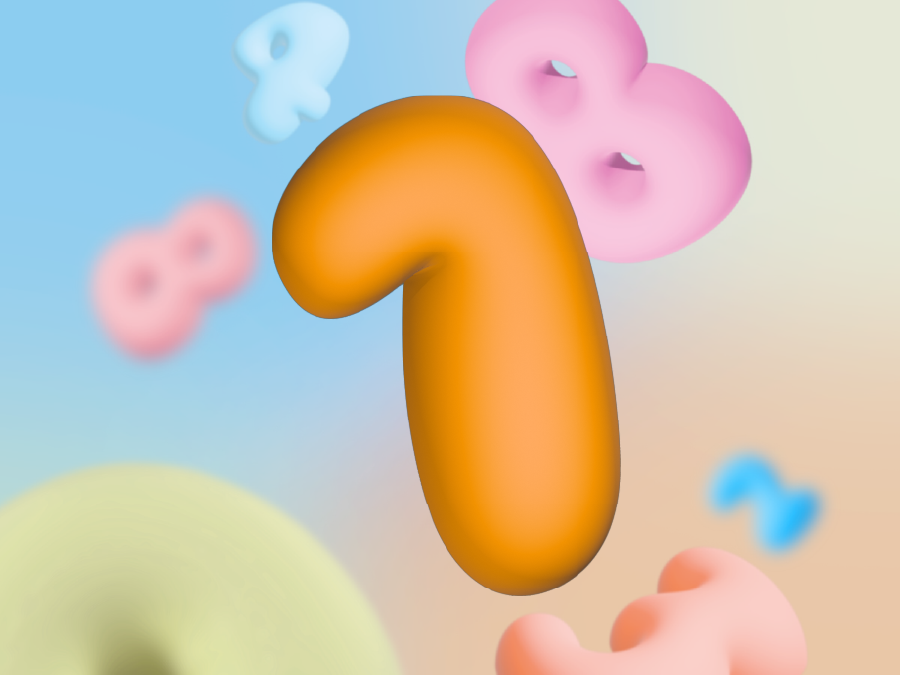Miniatura 4 do modelo 3D Bubble numbers wall art