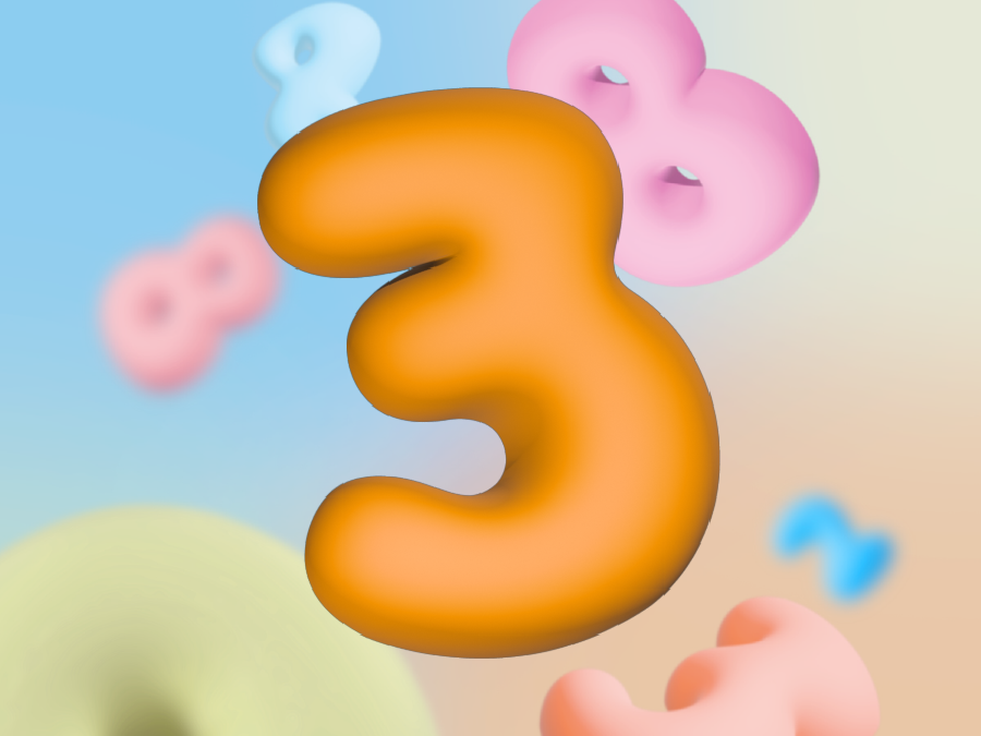 Miniatura 8 do modelo 3D Bubble numbers wall art