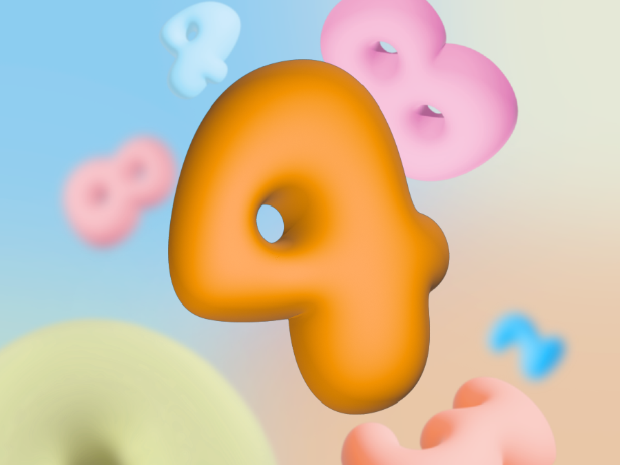 Miniatura 10 do modelo 3D Bubble numbers wall art