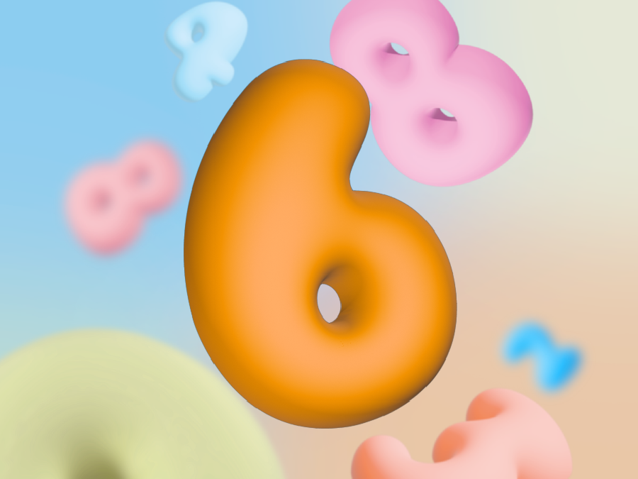 Miniatura 14 do modelo 3D Bubble numbers wall art
