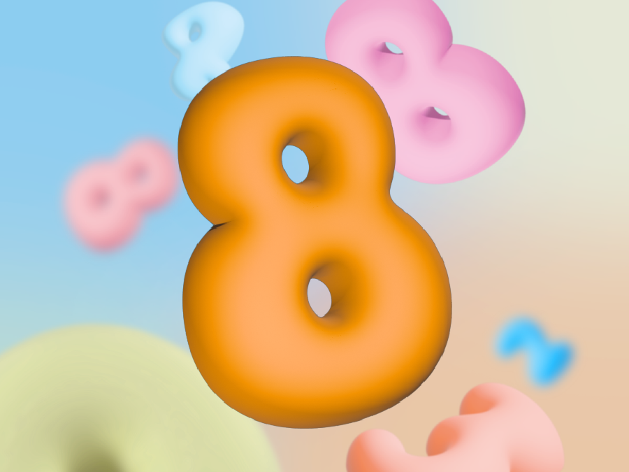 Miniatura 18 do modelo 3D Bubble numbers wall art