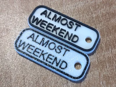 ALMOST WEEKEND keychain