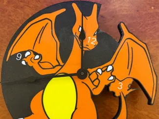 Chardizard Clock