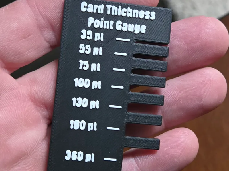 Card Thickness Point Gauge
