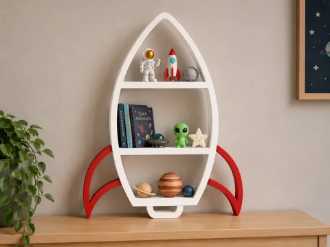 Estante o repisa: Rocket Display Shelf - Wall & Tabletop — referencia de MakerWorld