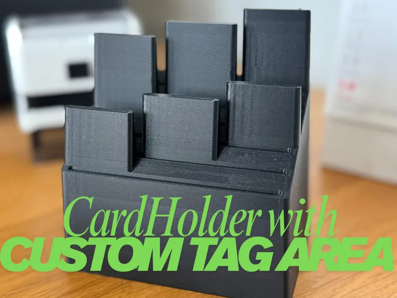 Name Card Holder with Custom Tag Area – 6 Cards