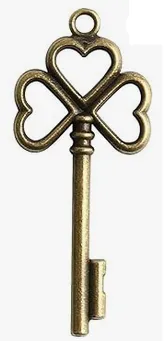 Dekorative Schlüsselornamente zum Sammeln, handgefertigtes Geschenk im Vintage-Look