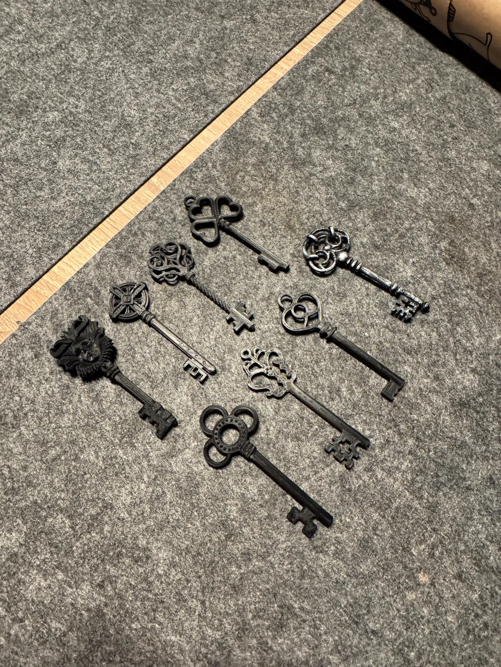 Dekorative Schlüsselornamente zum Sammeln, handgefertigtes Geschenk im Vintage-Look