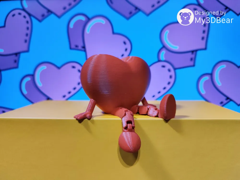 Articulated Heart with flexi legs - Free 3D Print Model - MakerWorld