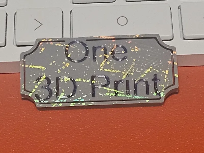 One 3D Print Ticket Coupon