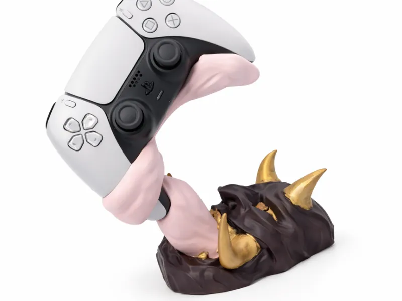 Hannya Oni Mask Floating PS5 Stand [HAND PAINTED]