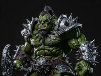 Orc with axe in World of  Warcraft style