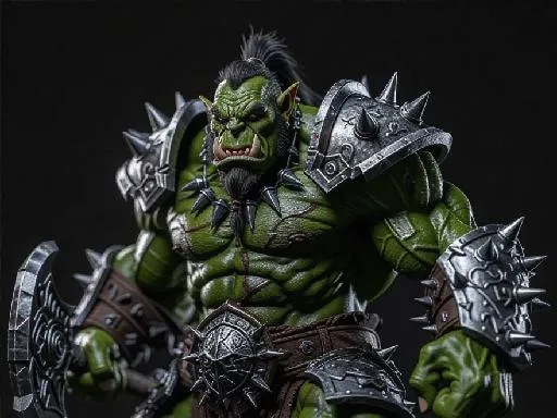 Orc with axe in World of  Warcraft style