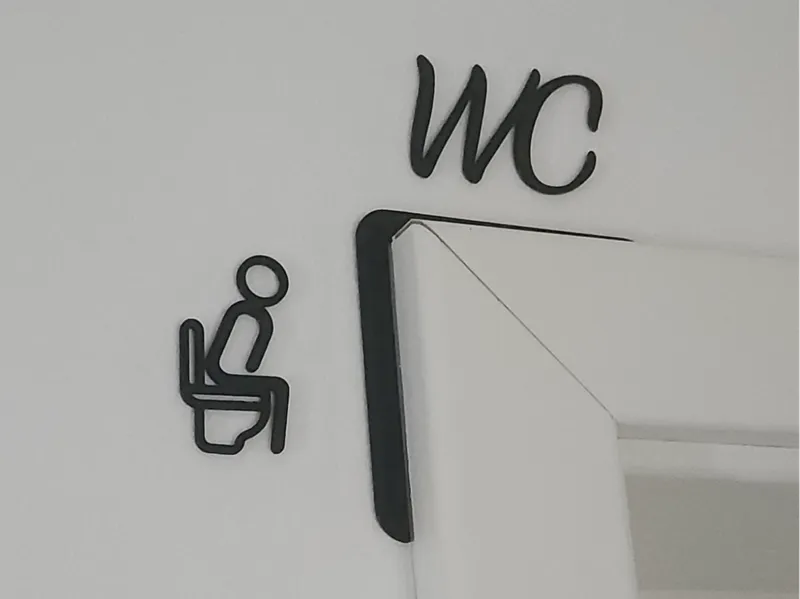 WC Beschriftung
