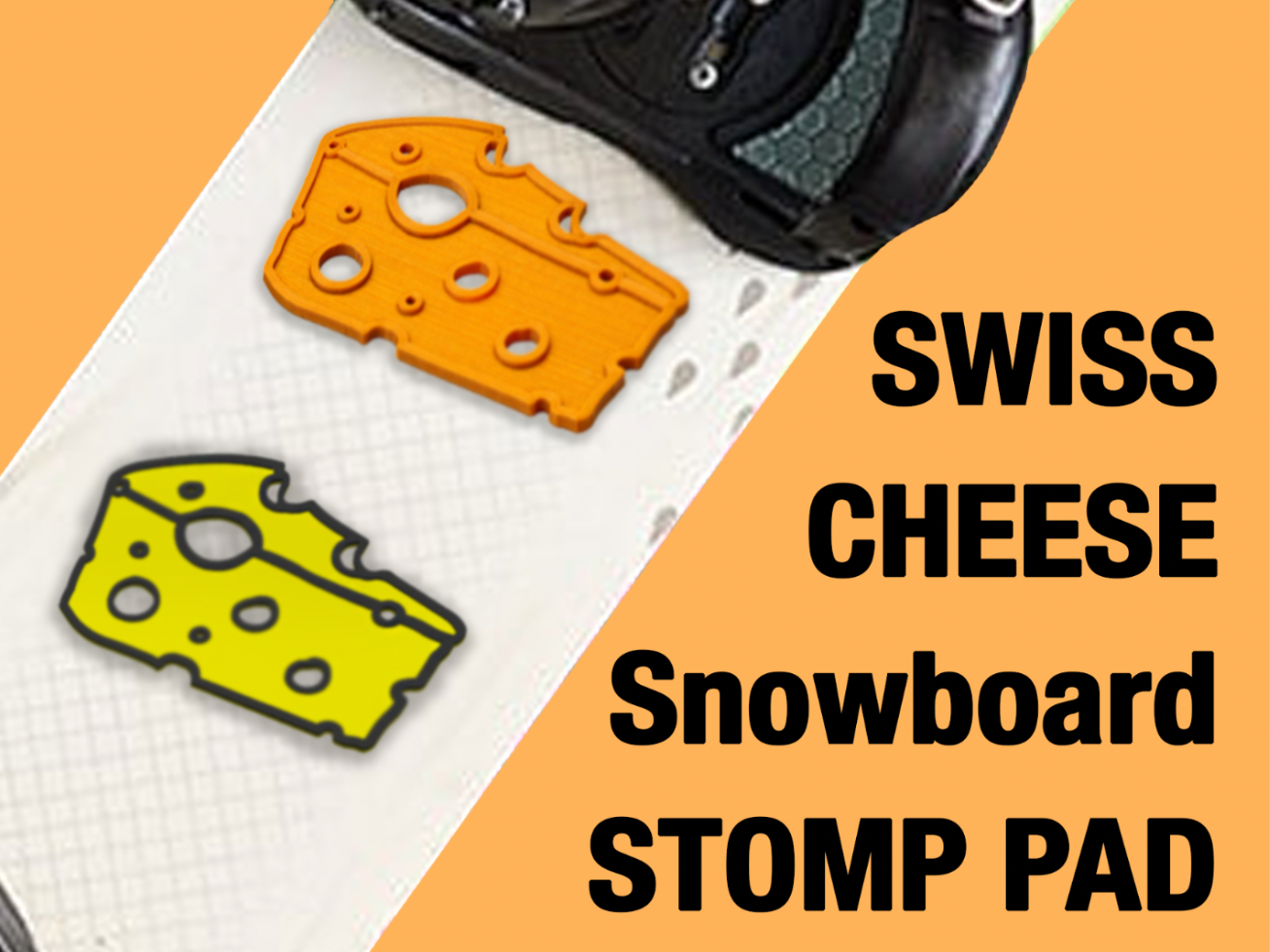 Snowboard Stomp Pad Swiss Cheese