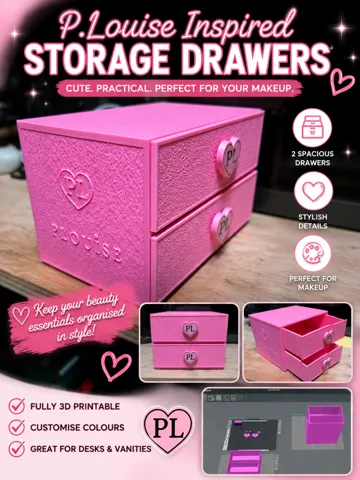 Organizador: P.Louise Inspired Makeup Storage Drawers — vista de referencia 2