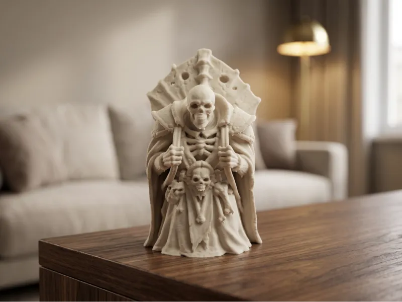 Skeleton Overlord - Skeletal Necromancer Figurine