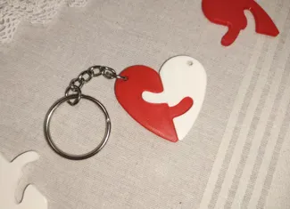 Heart Hugging Keychain Love - st valentine's day