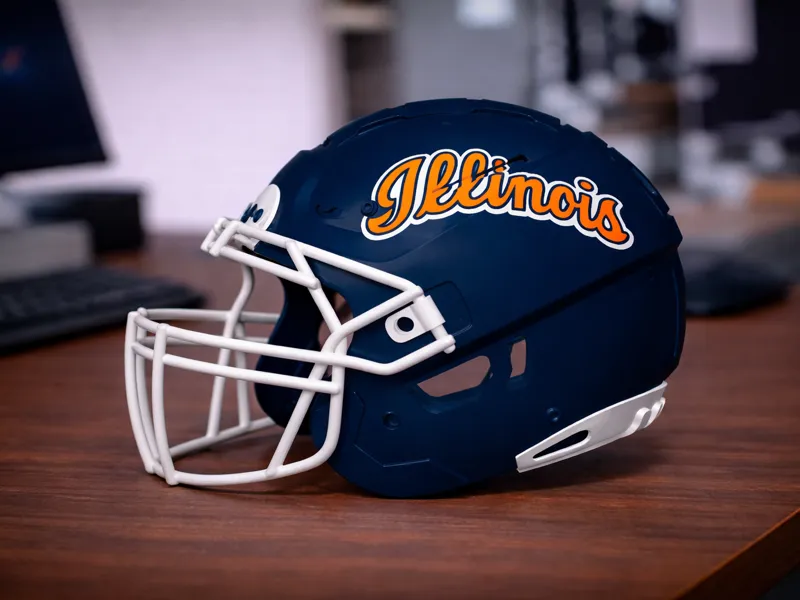 Univ of Illinois Fighting Illini Football Helmet