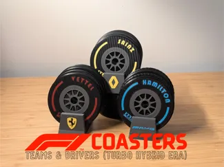 F1 Team & Driver Coasters (Turbo Hybrid Era)