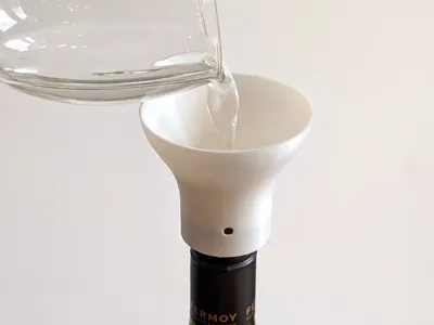 Elegant wine bottle funnel