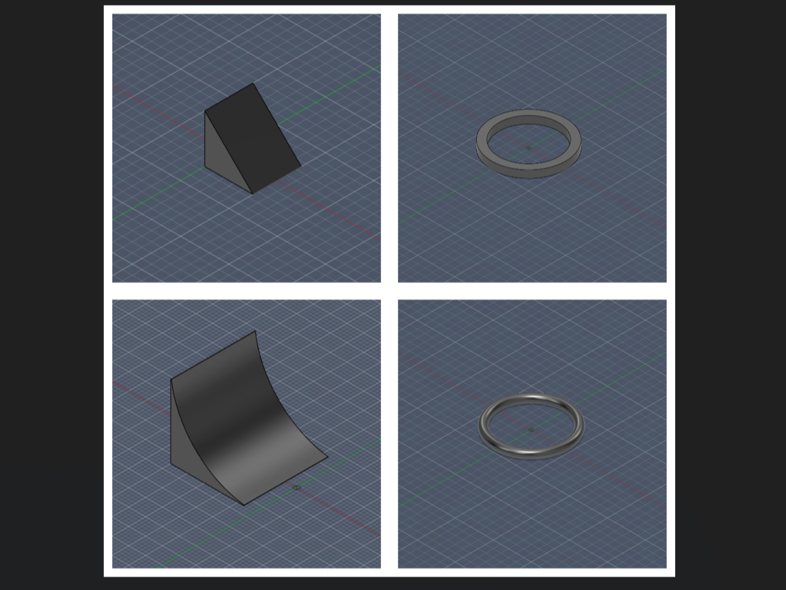 scaleable Slope Ramp Triangle Smooth Ring