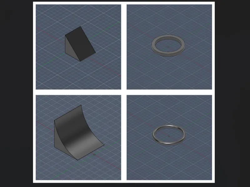 scaleable Slope Ramp Triangle Smooth Ring