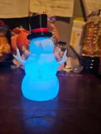 Bonhomme de neige tricoté avec veilleuse LED de Noël — photo 2