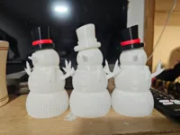 Bonhomme de neige tricoté avec veilleuse LED de Noël — photo 4