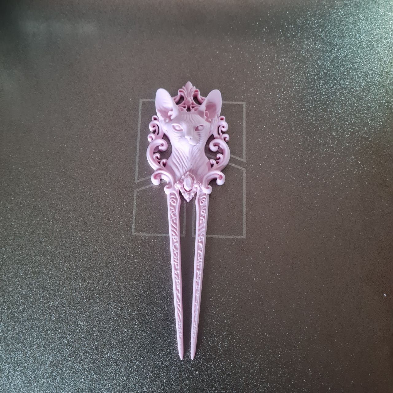 Goth Sphynx Cat Hair Fork - 1