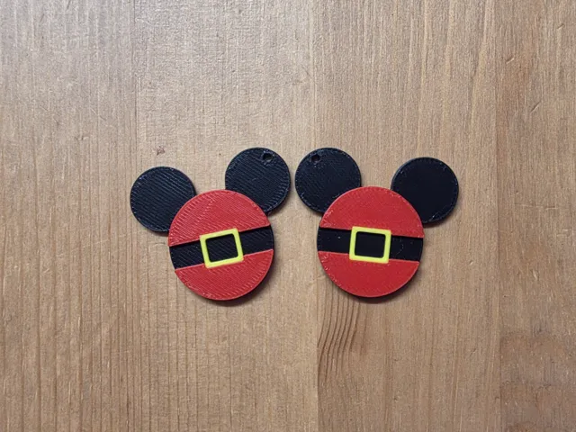 mickey mouse christmas earrings