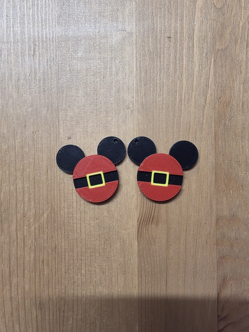 mickey mouse christmas earrings view 2