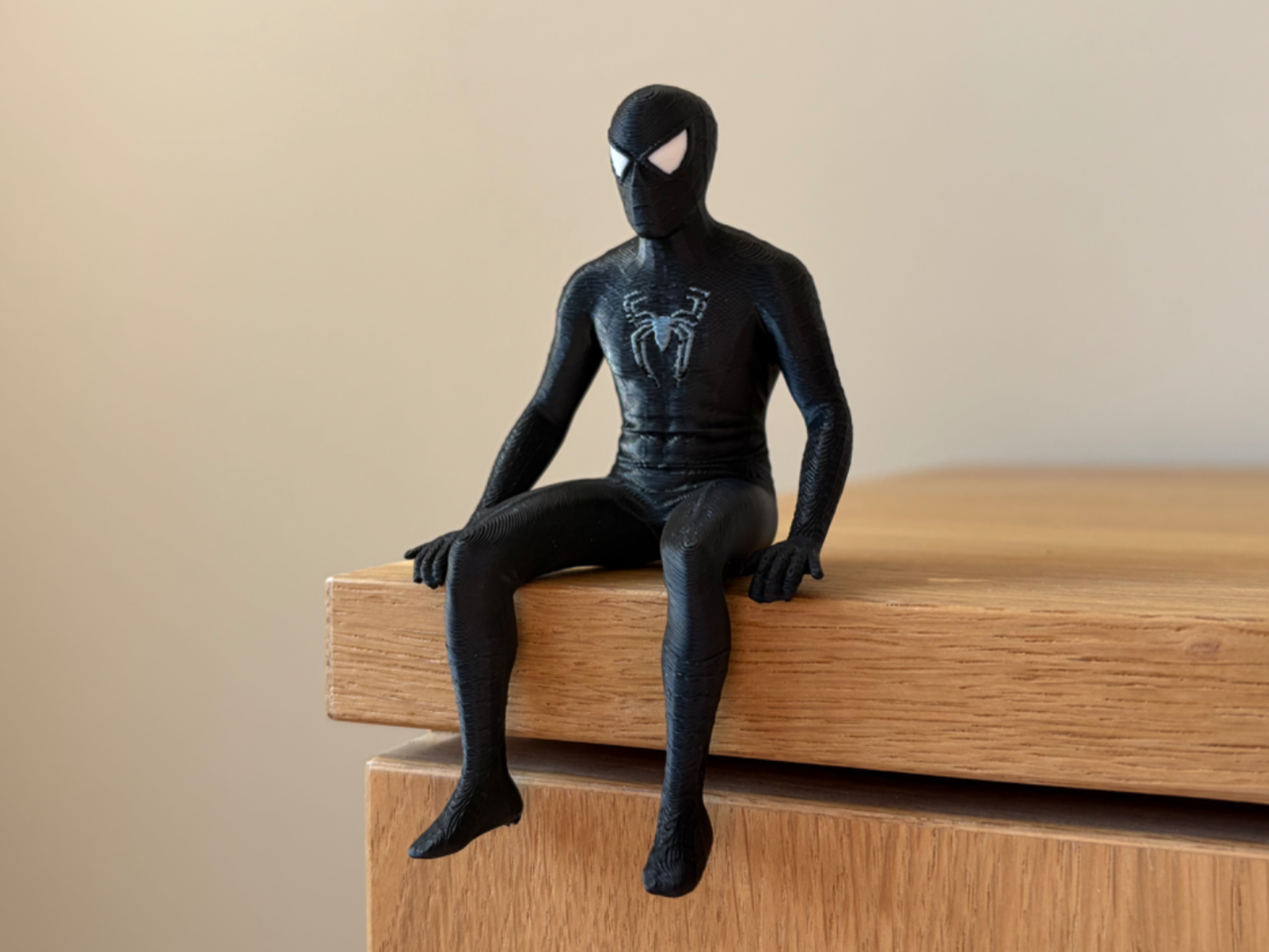 Spider-Man Black Suit Sitting Shelf Figure | Venom