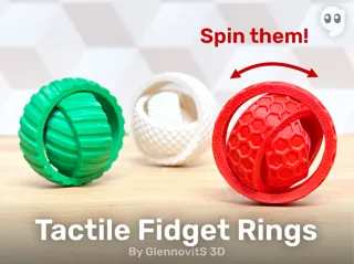 Tactile Fidget Rings (spinning fun toy)