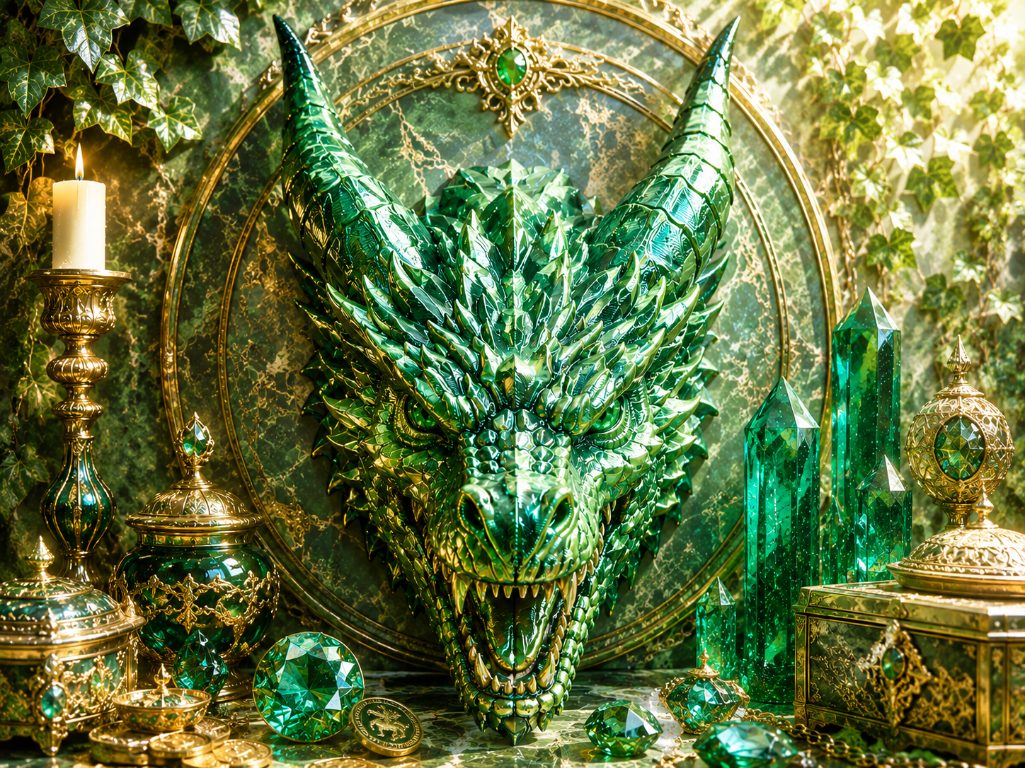 Art mural Dragon d'Emeraude