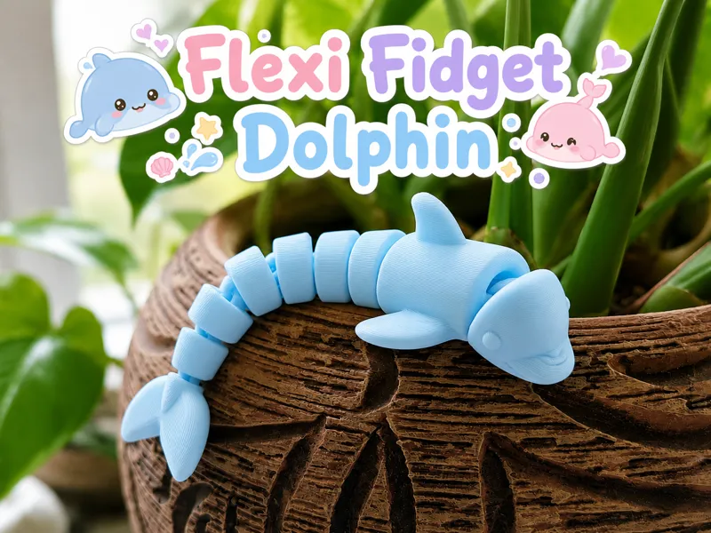 Flexi Fidget Dolphin [ NO AMS - Multi-part ]