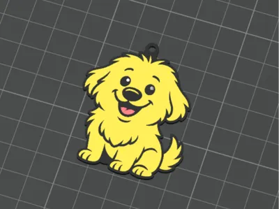 Golden Retriever Keychain