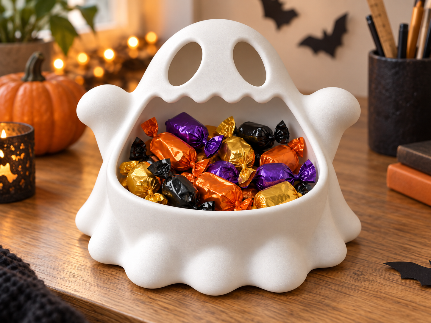 BOO-Ghost Bowl – Cute Halloween Desk Organizer 3D model