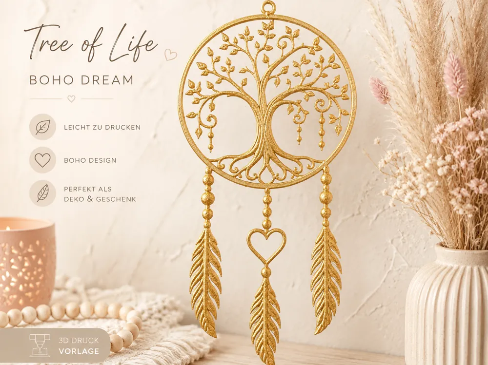 Soporte: Traumfänger Lebensbaum Tree of Life Dreamcatcher. Referencia del modelo original.