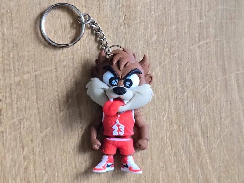 Basketball Baby Taz Jordan flexi keychain