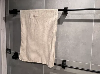 No-Drill Double Towel Rail / Rod Holder – Bathroom