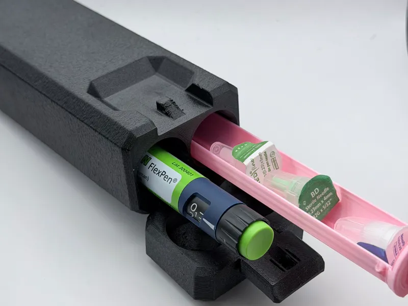 Dual Insulin/Peptide Pen Case - Print In place