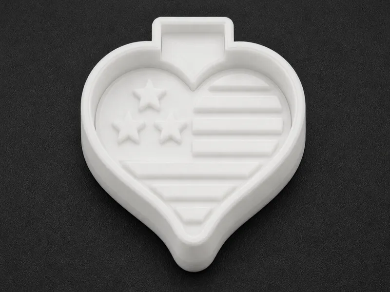 Patriotic Heart Freshie Casting Mold