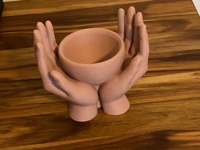 Hands - Mortar style planter-vase-bowl
