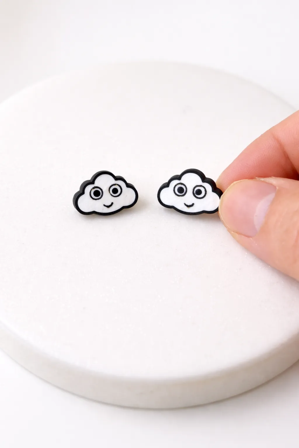 Cloud Pin Earring view 2