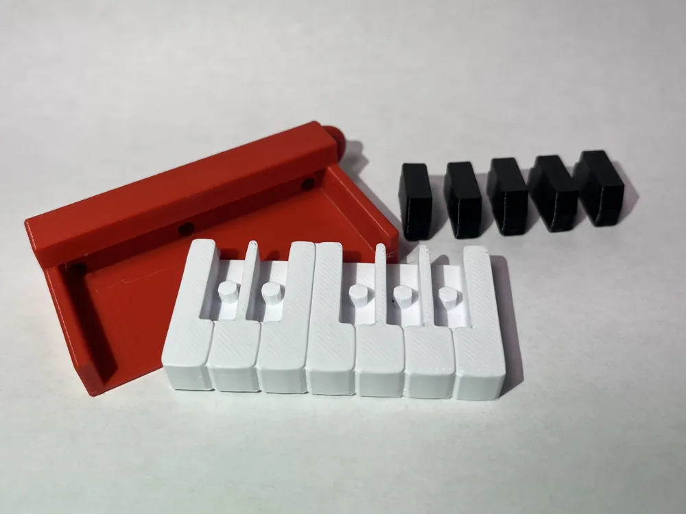 Assemblable Mini Piano Keychain - Free 3D Print Model - MakerWorld